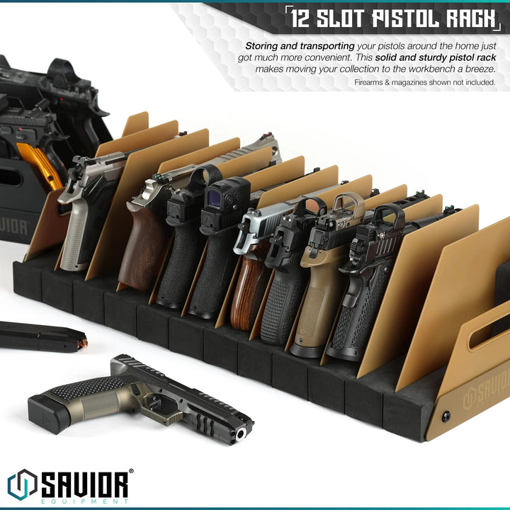 12-SLOT PISTOL RACK SAVIOR EQUIPEMENT