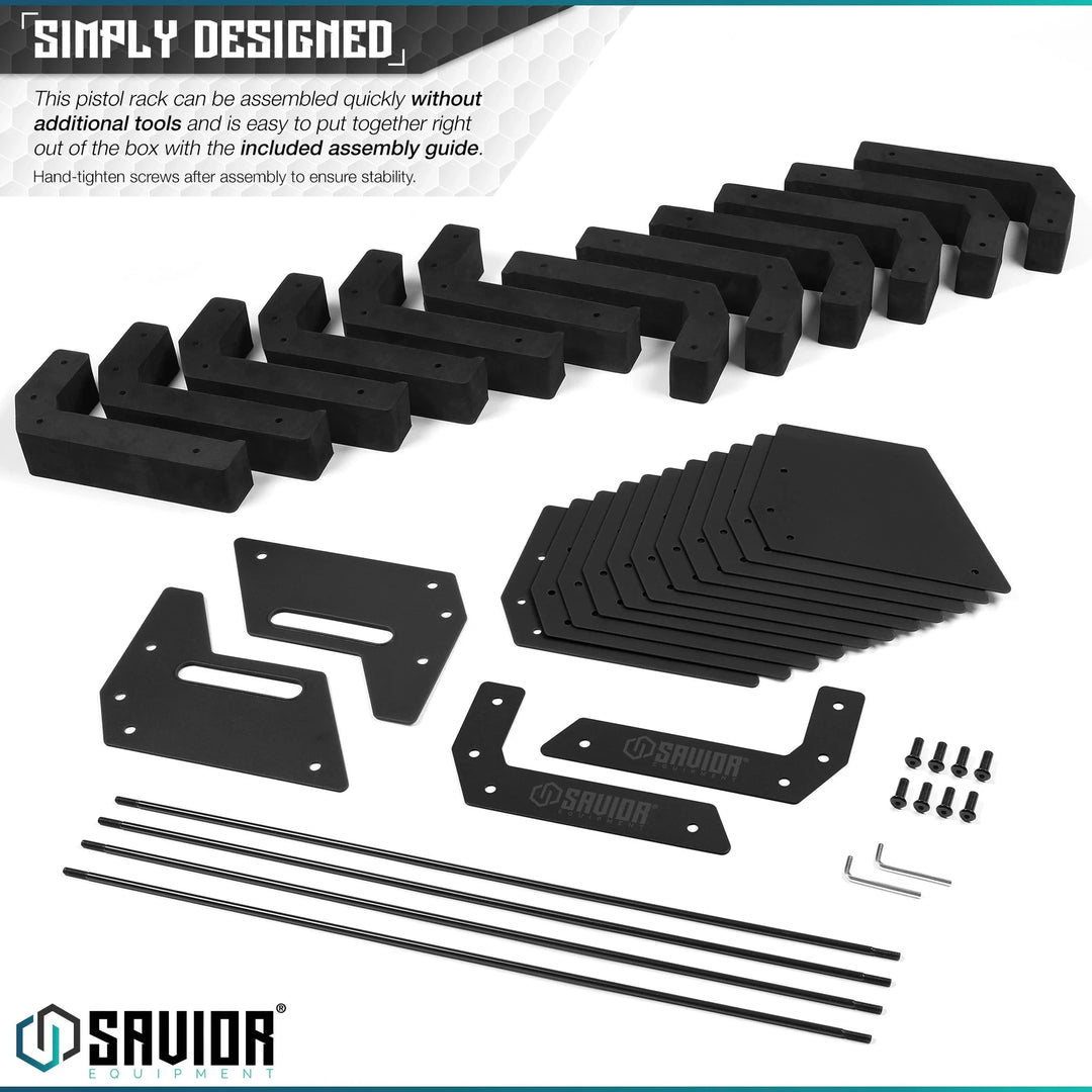 12-SLOT PISTOL RACK SAVIOR EQUIPEMENT