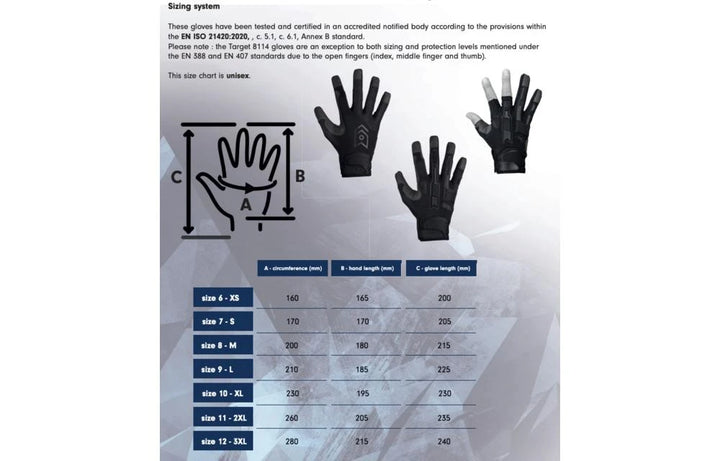 Gants MOG Target High Abrasion ErgoShield Trivium Master Of Gloves