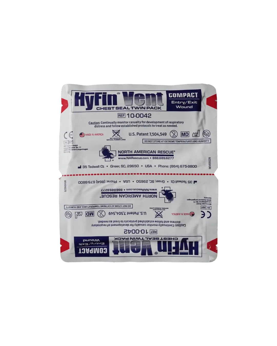 Pansement Lot de 2 HYFIN compact ventilé North American Rescue Safeguard Medical