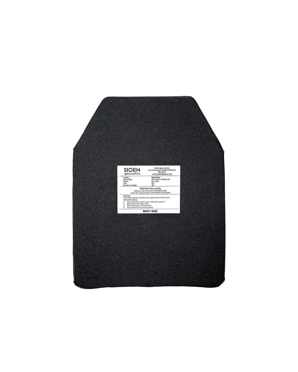 Plaques Balistique nij IV+ SIOEN