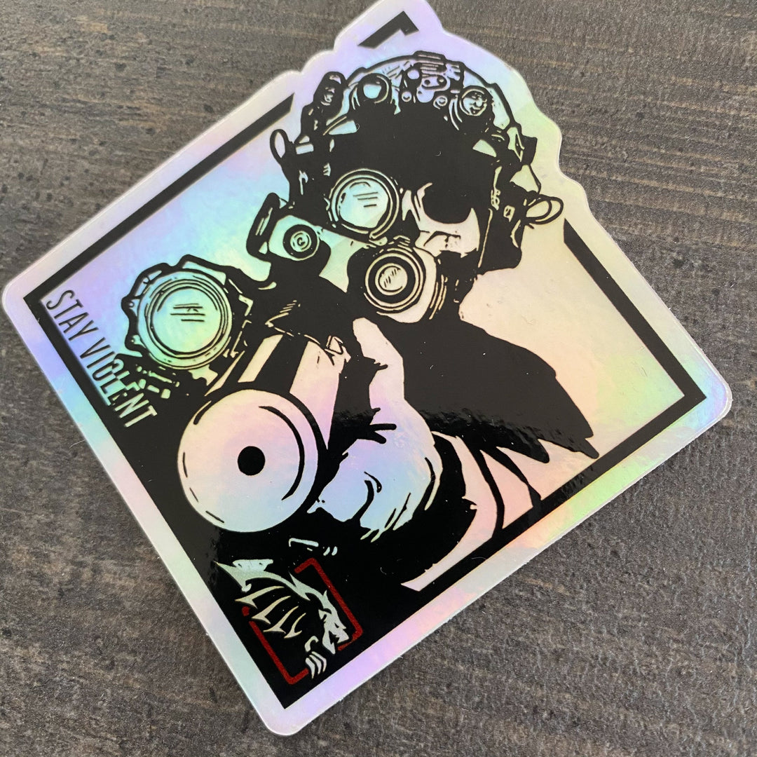 Sticker Stay Violent - Holo Khimaira Strategy Tactics