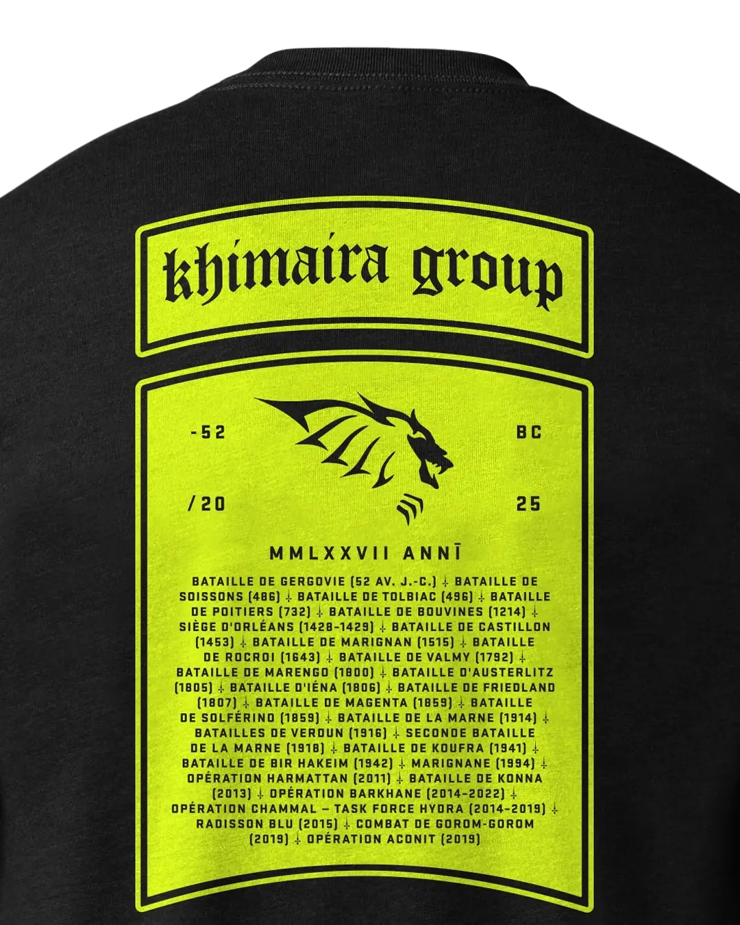 T-shirt édition limitée 14 juillet 2025 - INSIGNIA Khimaira Strategy Tactics