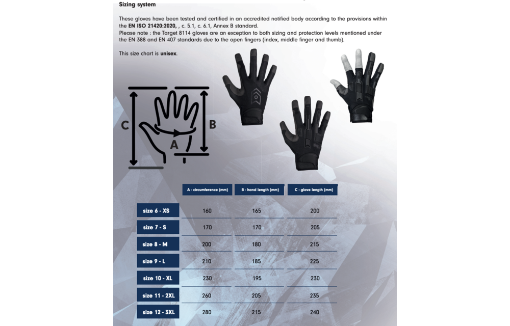 Gants MOG Target High Abrasion ErgoShield Trivium Master Of Gloves