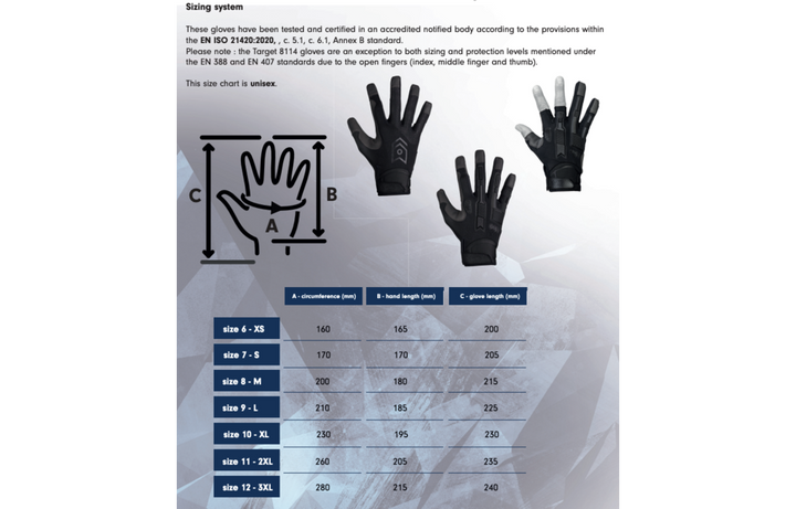 Gants MOG Target High Abrasion ErgoShield Trivium Master Of Gloves