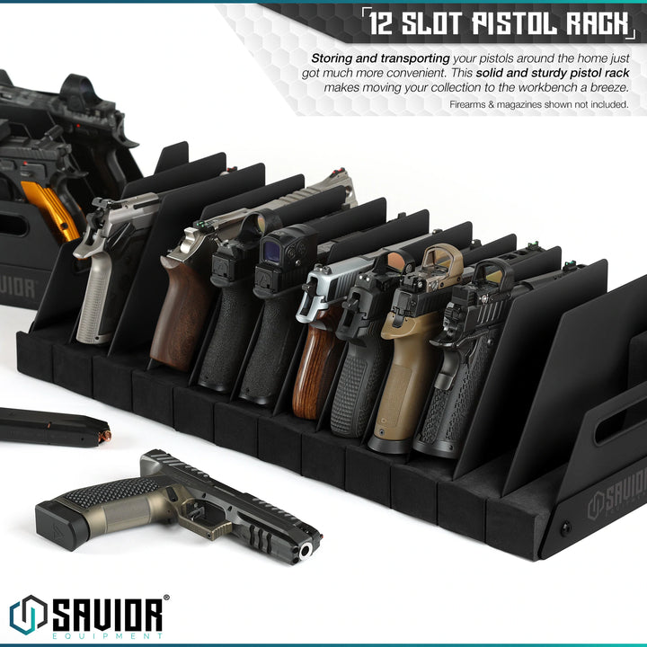 12-SLOT PISTOL RACK SAVIOR EQUIPEMENT