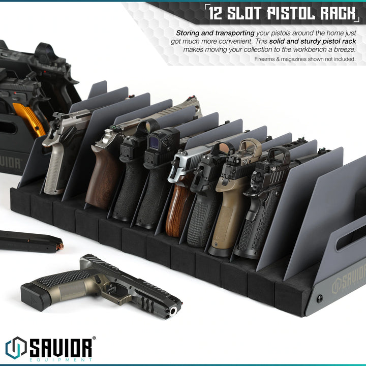 12-SLOT PISTOL RACK SAVIOR EQUIPEMENT