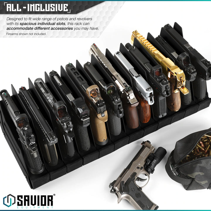 12-SLOT PISTOL RACK SAVIOR EQUIPEMENT